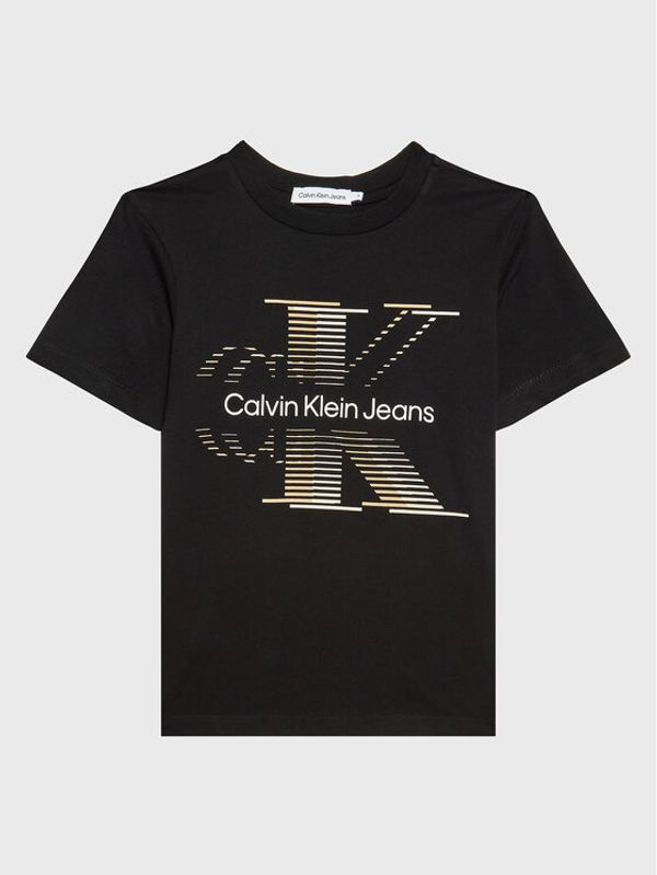 Calvin Klein Jeans Calvin Klein Jeans Тишърт Lined Monogram IB0IB01577 Черен Regular Fit