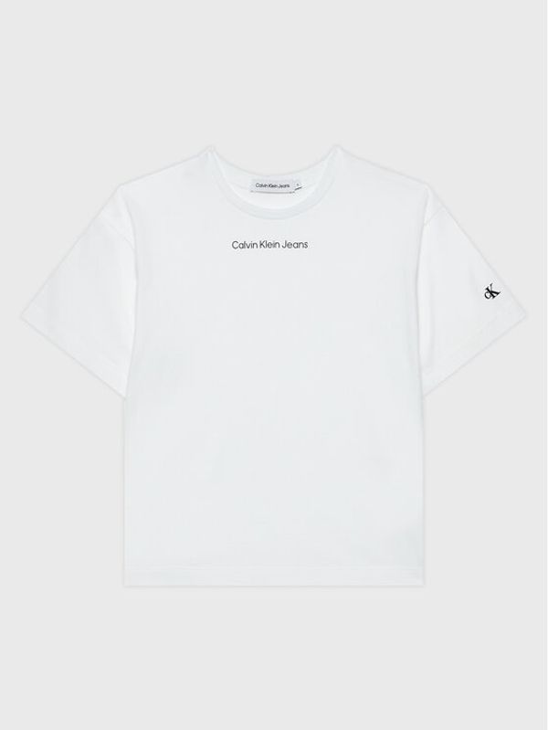 Calvin Klein Jeans Calvin Klein Jeans Тишърт Logo Boxy IG0IG01536 Бял Regular Fit