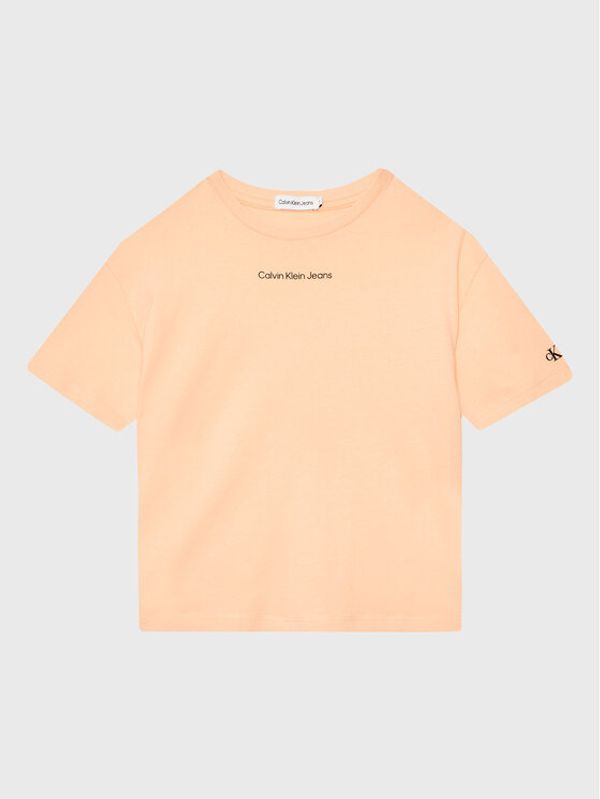 Calvin Klein Jeans Calvin Klein Jeans Тишърт Logo IG0IG01536 Оранжев Boxy Fit