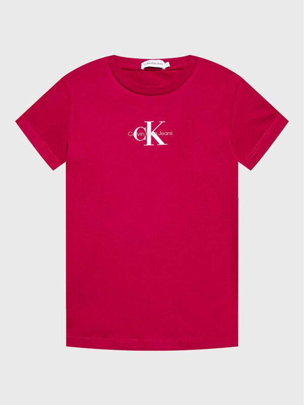 Calvin Klein Jeans Calvin Klein Jeans Тишърт Micro Monogram IG0IG01470 Бордо Slim Fit