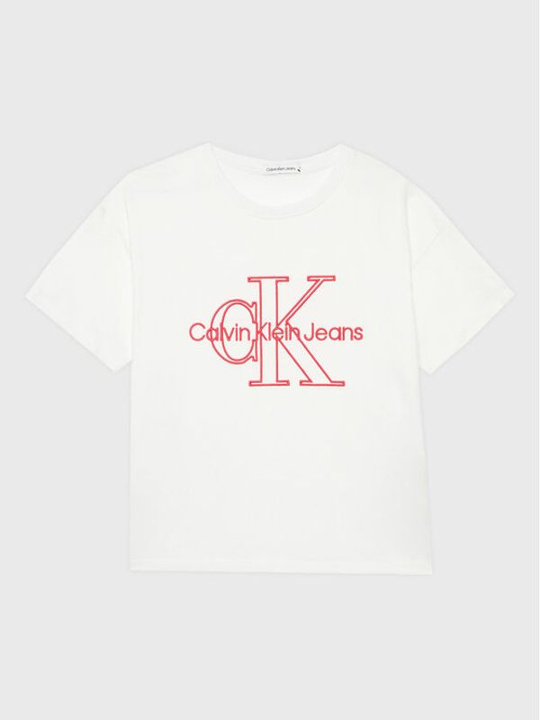 Calvin Klein Jeans Calvin Klein Jeans Тишърт Monogram IG0IG01944 Бял Regular Fit