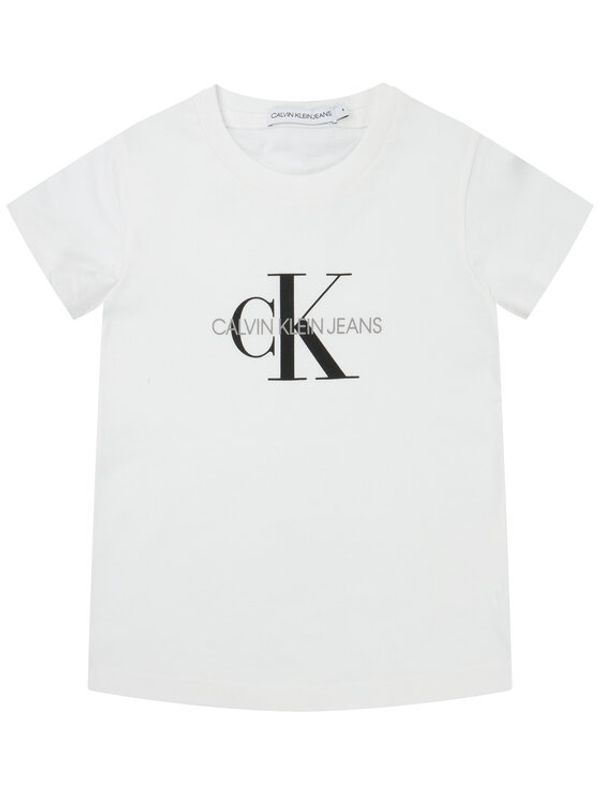 Calvin Klein Jeans Calvin Klein Jeans Тишърт Monogram Logo IU0IU00068 Бял Regular Fit