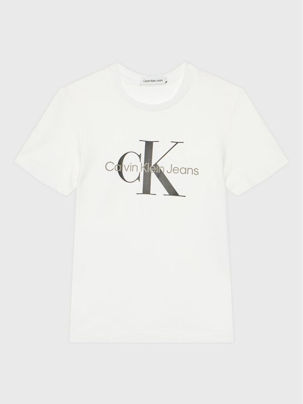 Calvin Klein Jeans Calvin Klein Jeans Тишърт Monogram Logo IU0IU00267 Бял Regular Fit
