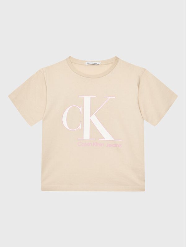 Calvin Klein Jeans Calvin Klein Jeans Тишърт Reveal Monogram IG0IG01939 Бежов Regular Fit