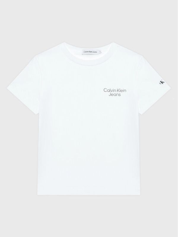 Calvin Klein Jeans Calvin Klein Jeans Тишърт Stack Logo IB0IB01319 Бял Regular Fit