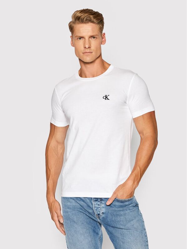 Calvin Klein Jeans Calvin Klein Jeans Тишърт Tee Shirt Essential J30J314544 Бял Slim Fit