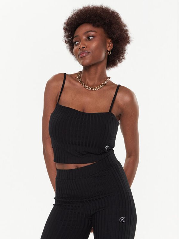 Calvin Klein Jeans Calvin Klein Jeans топ J20J221009 Черен Slim Fit