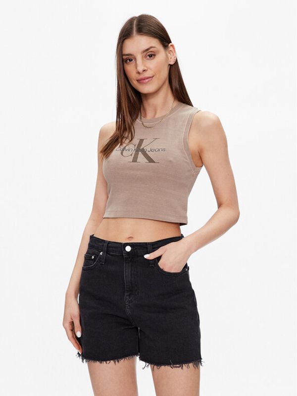 Calvin Klein Jeans Calvin Klein Jeans топ J20J221564 Бежов Cropped Fit