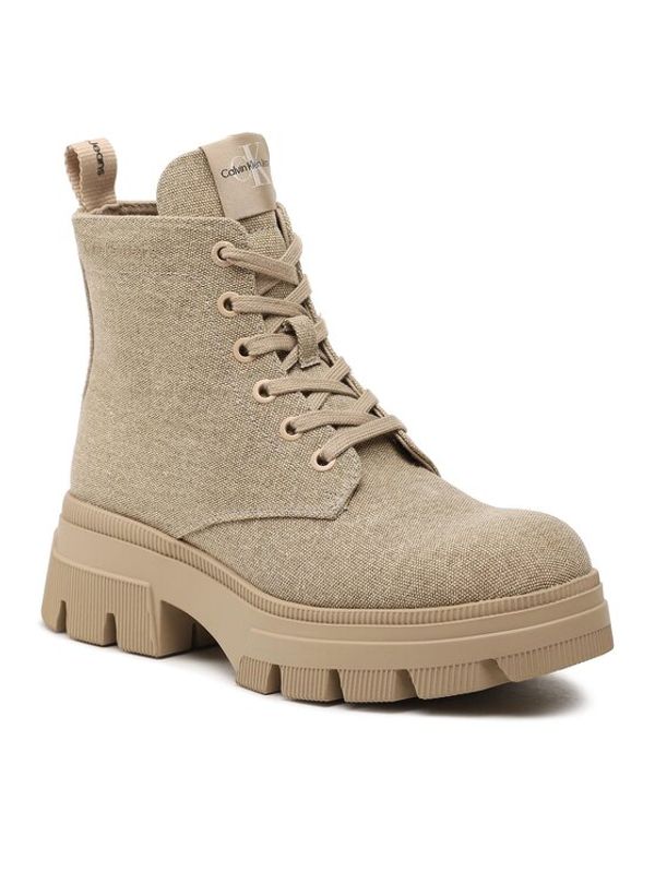 Calvin Klein Jeans Calvin Klein Jeans Туристически oбувки Chunky Combat Laceup Boot Co YW0YW01239 Бежов