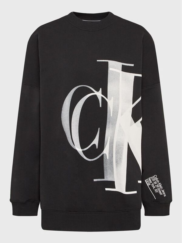 Calvin Klein Jeans Plus Calvin Klein Jeans Plus Суитшърт J20J221287 Черен Relaxed Fit
