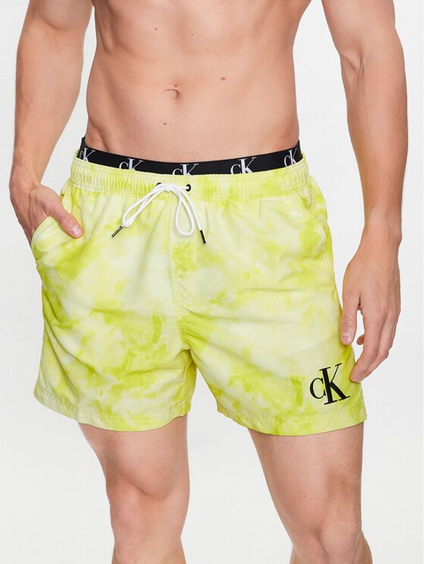 Calvin Klein Swimwear Calvin Klein Performance Плувни шорти Medium Double KM0KM00807 Жълт Regular Fit
