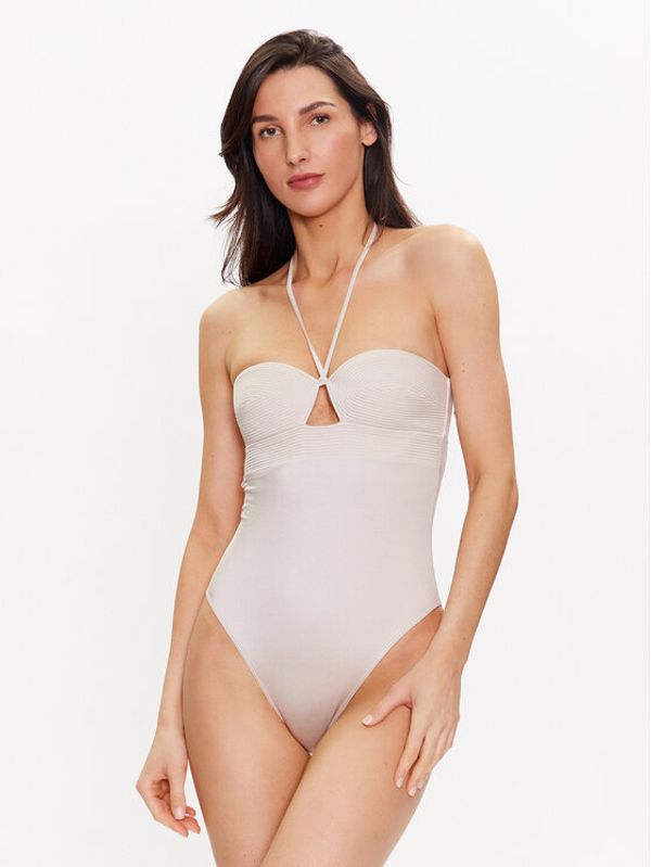 Calvin Klein Swimwear Calvin Klein Swimwear Бански костюм KW0KW02142 Бежов