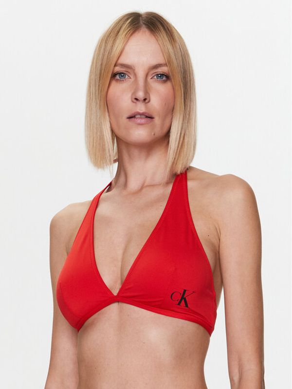 Calvin Klein Swimwear Calvin Klein Swimwear Горнище на бански Halterneck KW0KW01973 Червен
