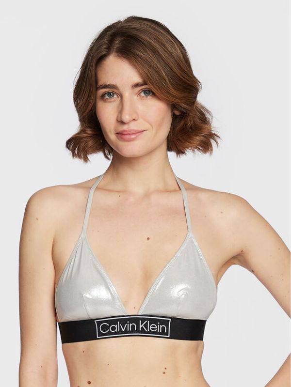 Calvin Klein Swimwear Calvin Klein Swimwear Горнище на бански KW0KW01943 Сребрист