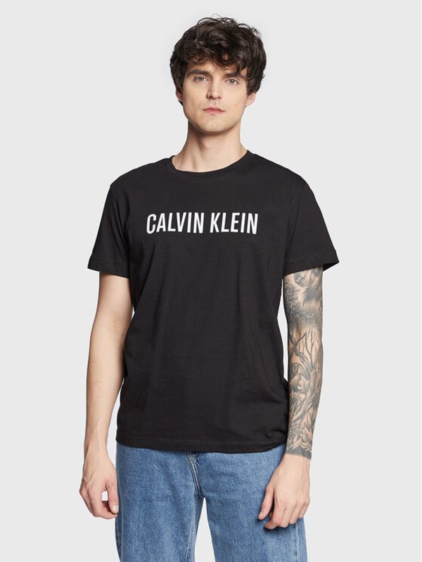 Calvin Klein Swimwear Calvin Klein Swimwear Тишърт Logo KM0KM00836 Черен Regular Fit