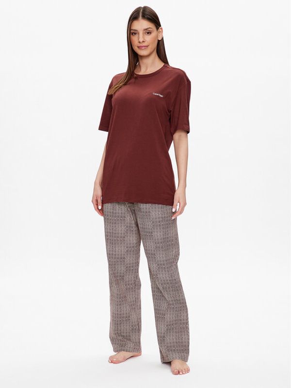 Calvin Klein Underwear Calvin Klein Underwear Пижама 000QS6976E Кафяв Relaxed Fit