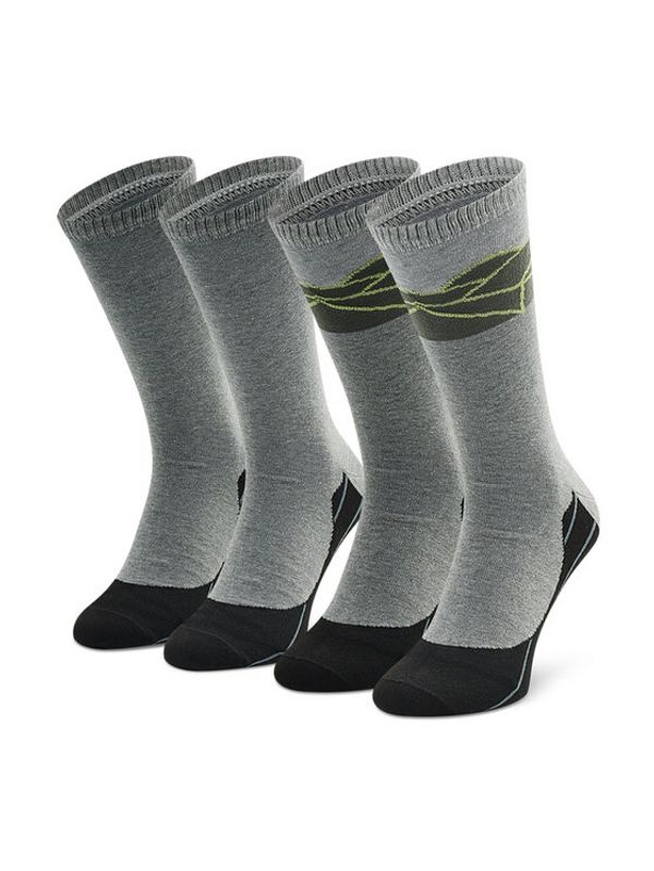 Camel Active Camel Active Комплект 2 чифта дълги чорапи мъжки 6223 Сив