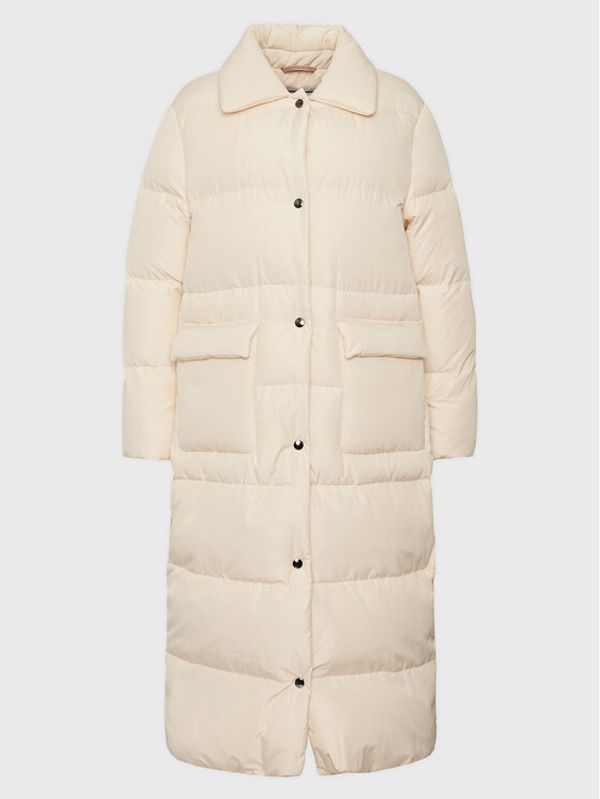 Cappellini Cappellini Пухено яке M24434 Екрю Regular Fit