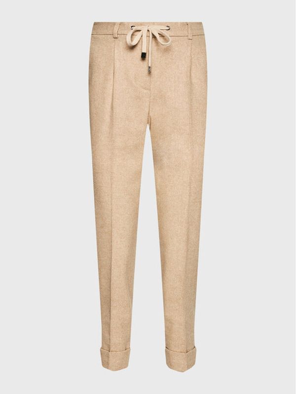 Cappellini Cappellini Текстилни панталони M04860 08585 Бежов Regular Fit