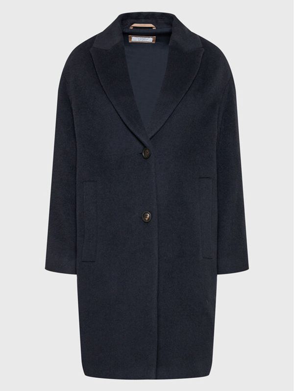 Cappellini Cappellini Вълнено палто M20095 04309 Тъмносин Regular Fit