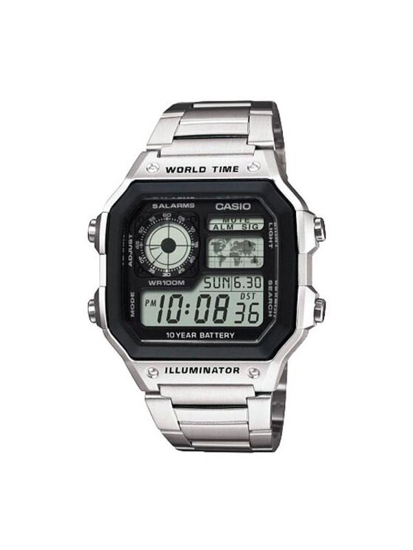 Casio Casio Часовник AE-1200WHD-1AVEF Сребрист