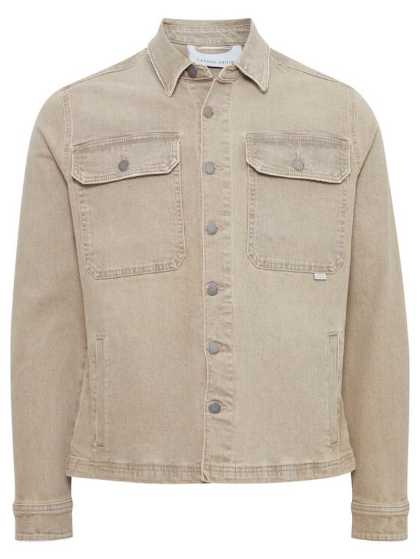 Casual Friday Casual Friday Дънково яке 20504554 Бежов Regular Fit