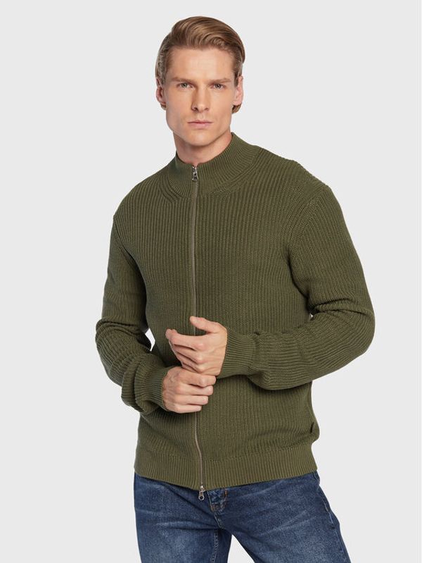 Casual Friday Casual Friday Кардиган Kurt 20504403 Зелен Slim Fit