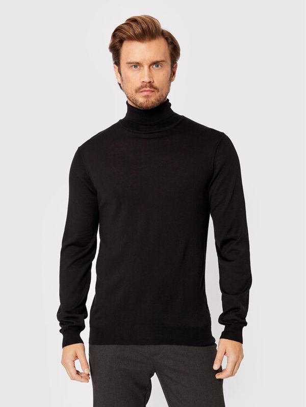 Casual Friday Casual Friday Поло Konrad Merino 501483 Черен Slim Fit