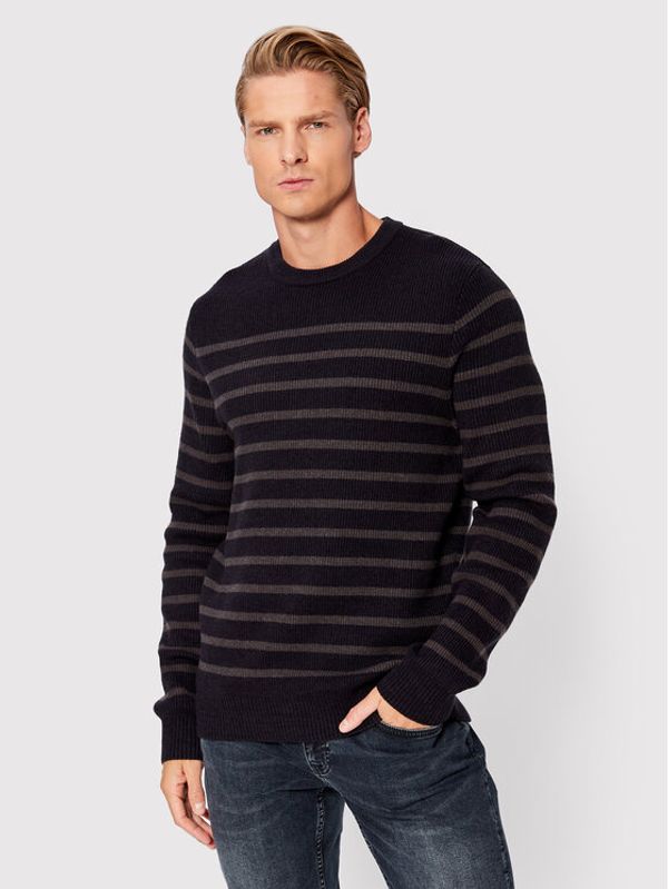 Casual Friday Casual Friday Пуловер Karl Striped 20504400 Тъмносин Regular Fit