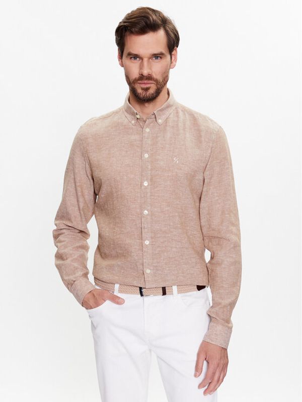 Casual Friday Casual Friday Риза 20504577 Бежов Regular Fit