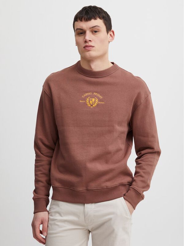 Casual Friday Casual Friday Суитшърт 20504729 Кафяв Regular Fit