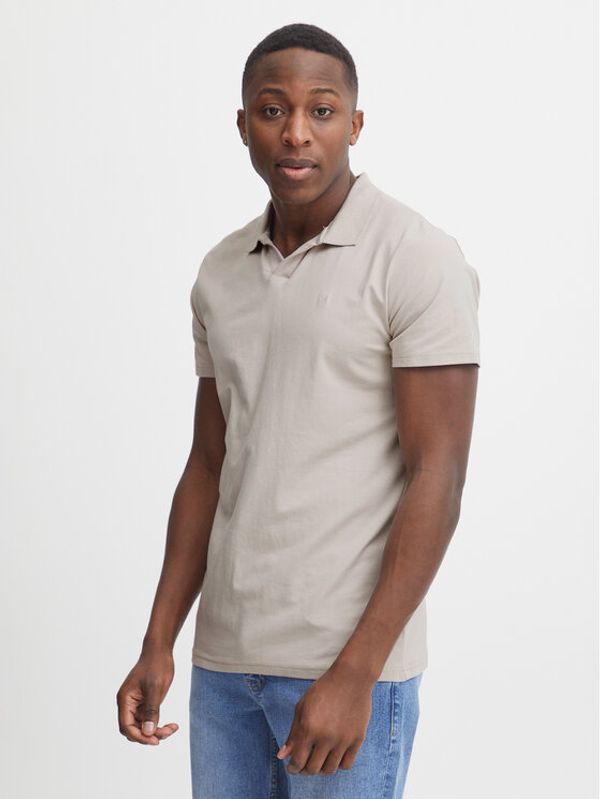 Casual Friday Casual Friday Тениска с яка и копчета 20504293 Бежов Regular Fit