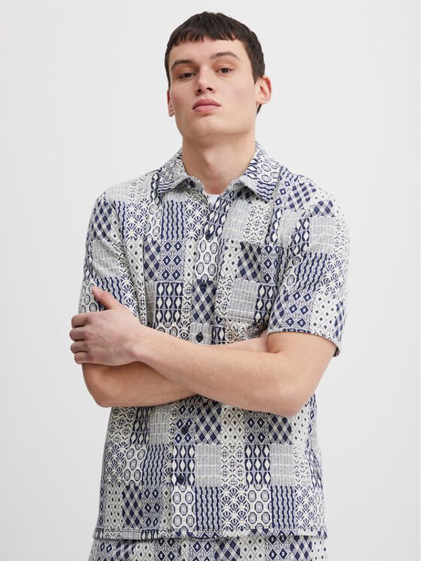 Casual Friday Casual Friday Тениска с яка и копчета 20504730 Син Regular Fit