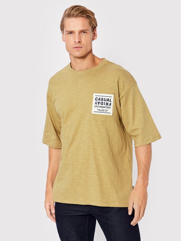 Casual Friday Casual Friday Тишърт Tue Slub Yarn 20504414 Кафяв Relaxed Fit