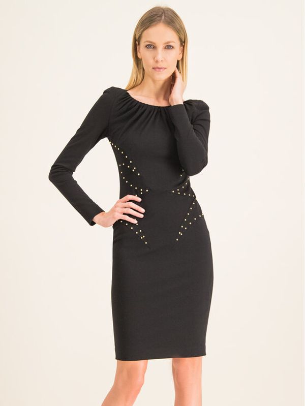 Cavalli Class Cavalli Class Коктейлна рокля D2IVA412 Черен Slim Fit