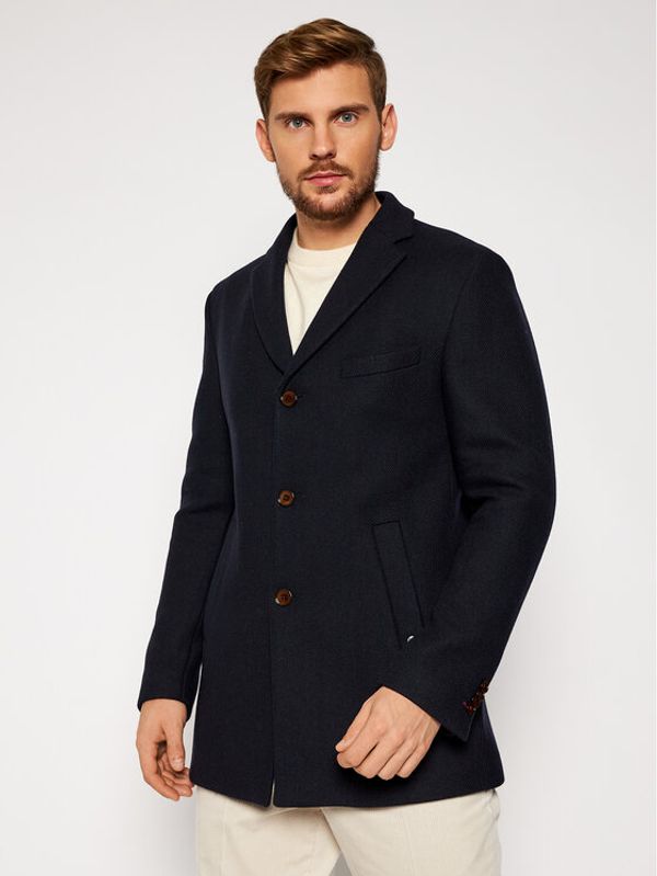 CG - CLUB of GENTS CG - CLUB of GENTS Вълнено палто Cg Major Bv 253191-001 Черен Slim Fit