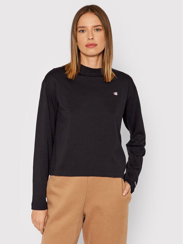 Champion Champion Блуза C Logo Long Sleeve 114235 Черен Custom Fit