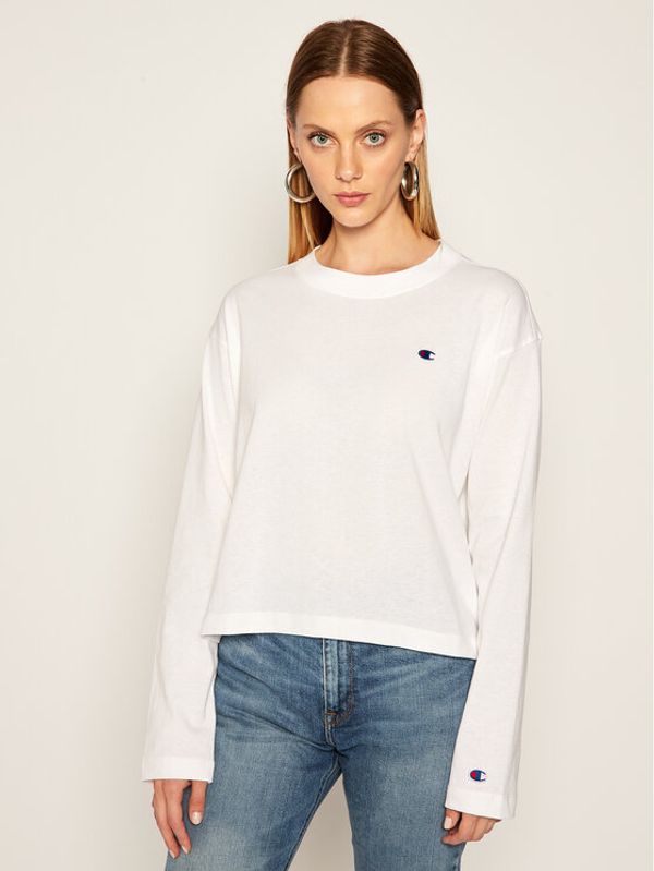 Champion Champion Блуза Crewneck 113365 Бял Relaxed Fit