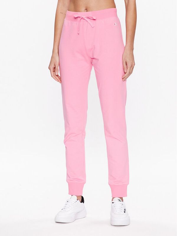Champion Champion Долнище анцуг C Logo 114898 Розов Regular Fit