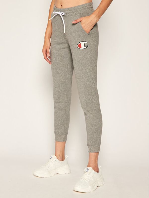 Champion Champion Долнище анцуг C Logo Ribbed Cuffed 112645 Сив Custom Fit