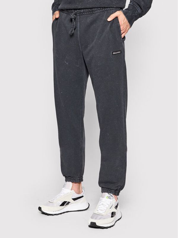 Champion Champion Долнище анцуг Jacquard Label 217086 Черен Regular Fit