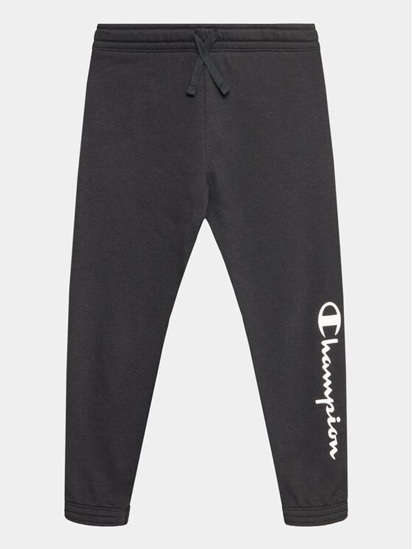 Champion Champion Долнище анцуг Script Logo 404608 Черен Regular Fit