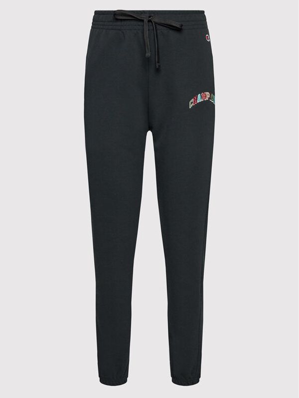 Champion Champion Долнище анцуг Small Embroidered Bookstore Logo 114966 Черен Relaxed Fit