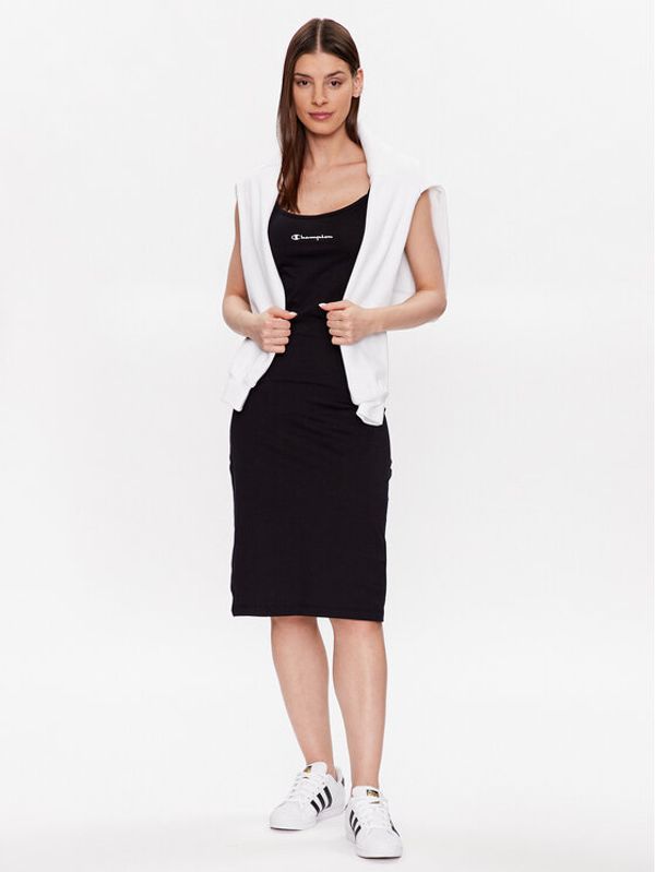 Champion Champion Ежедневна рокля Script Logo 116120 Черен Regular Fit