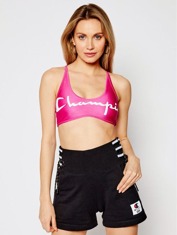 Champion Champion Горнище на бански Cross Back Script Logo 113028 Розов