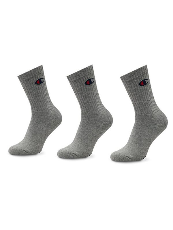 Champion Champion Комплект 3 чифта дълги чорапи мъжки U24558 EM010 Сив