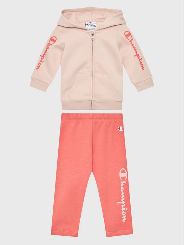 Champion Champion Комплект суитшърт и клин 404503 Розов Regular Fit