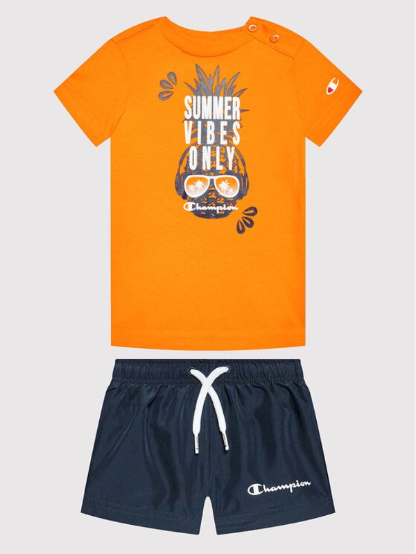 Champion Champion Комплект тишърт и панталонки 306050 Оранжев Regular Fit