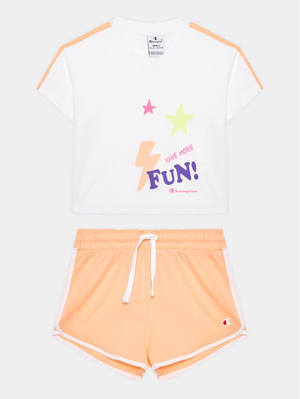 Champion Champion Комплект тишърт и панталонки 404678 Бял Regular Fit