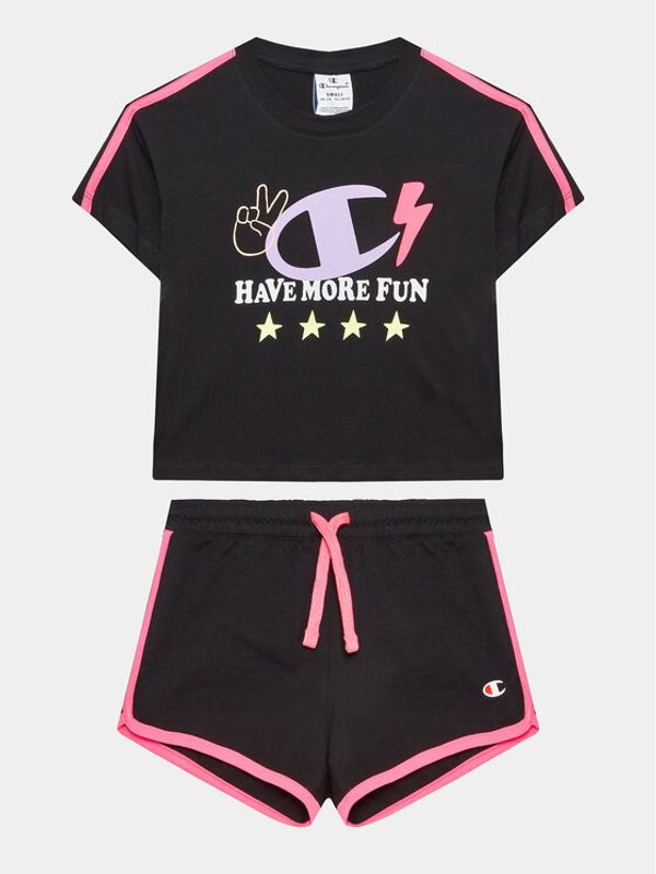 Champion Champion Комплект тишърт и панталонки 404678 Черен Regular Fit